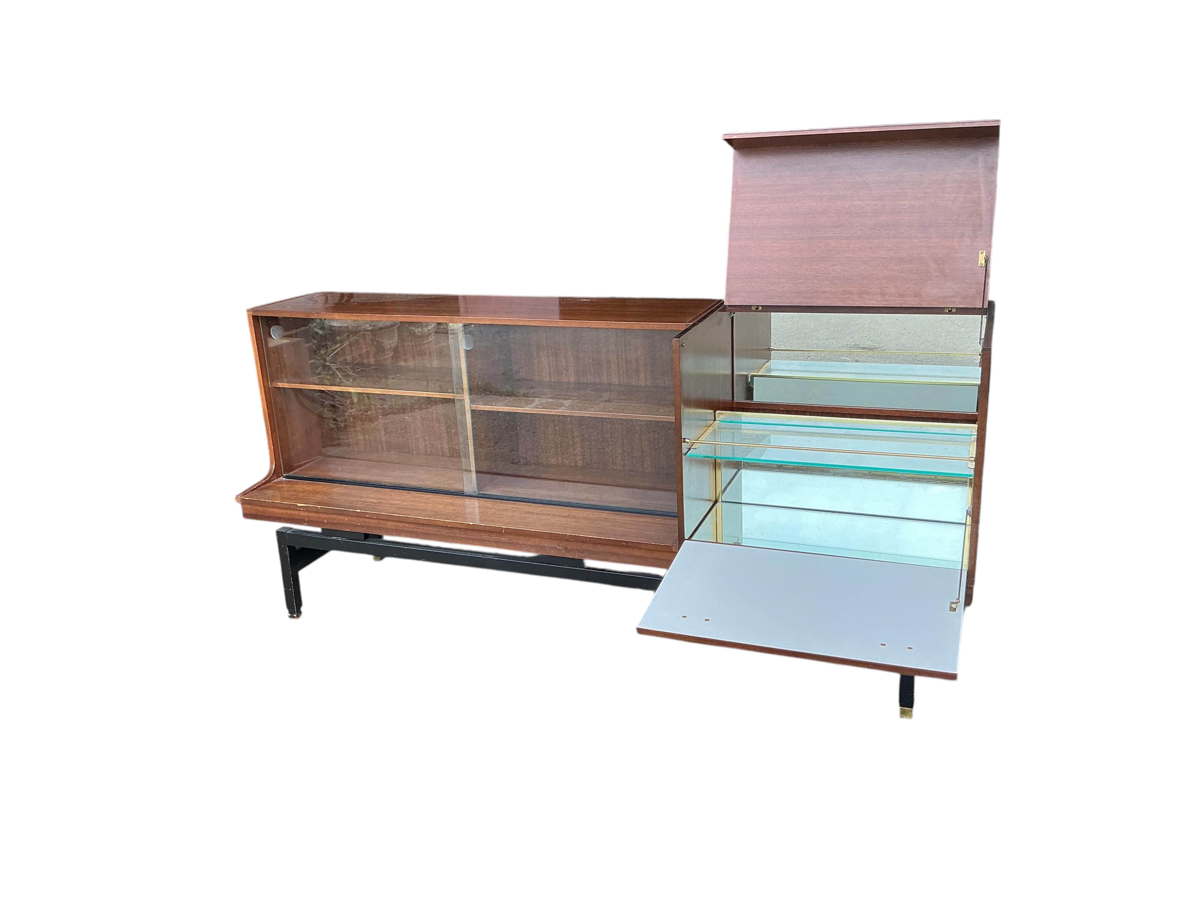 A mid century G Plan 'Librenza' teak sideboard, width 183cm, depth 46cm, height 82cm